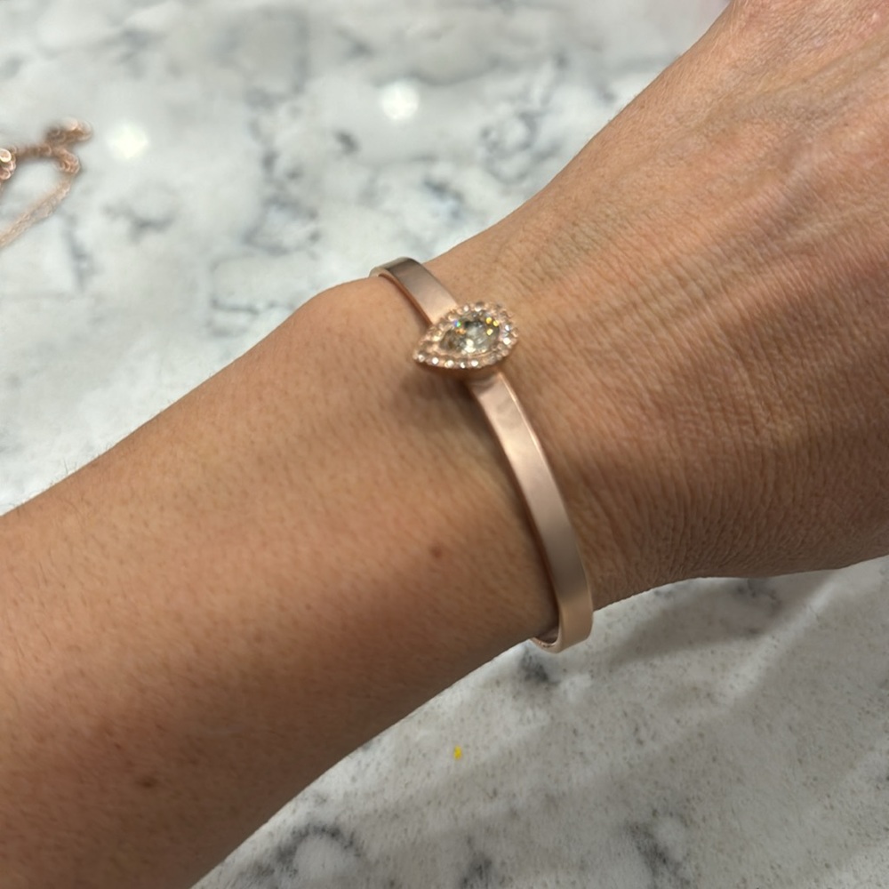 Loren hope tear drop cuff rose gold